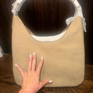 Michael Kors Nolita large nubuck Tan Leather Hobo Bag